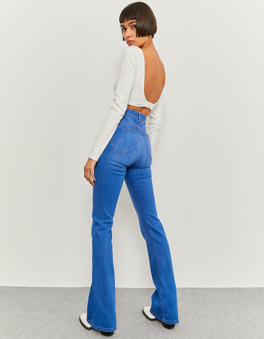 TALLY WEiJL, Blue High Waist Flare Jeans for Women