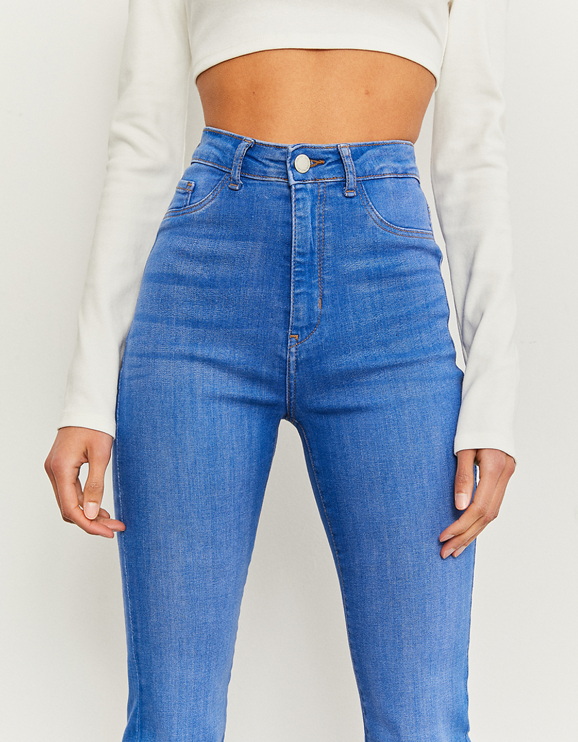 TALLY WEiJL, Blue High Waist Flare Jeans for Women