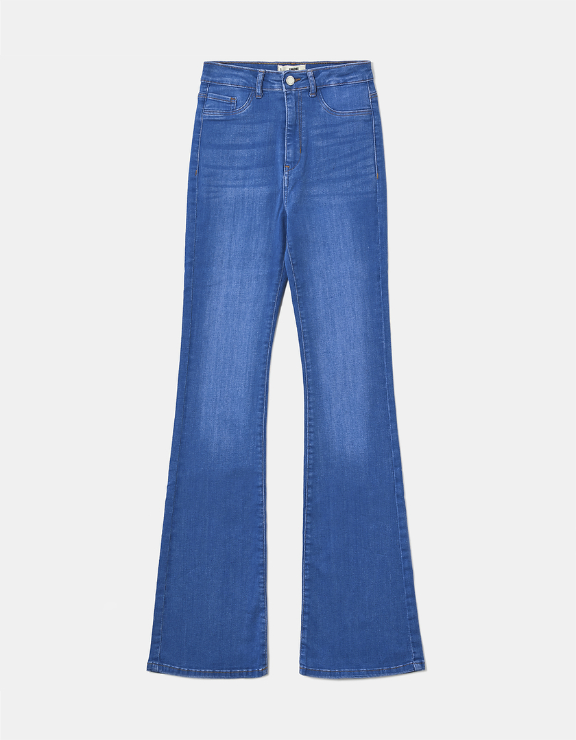 TALLY WEiJL, Jean Flare Taille Haute Bleu for Women