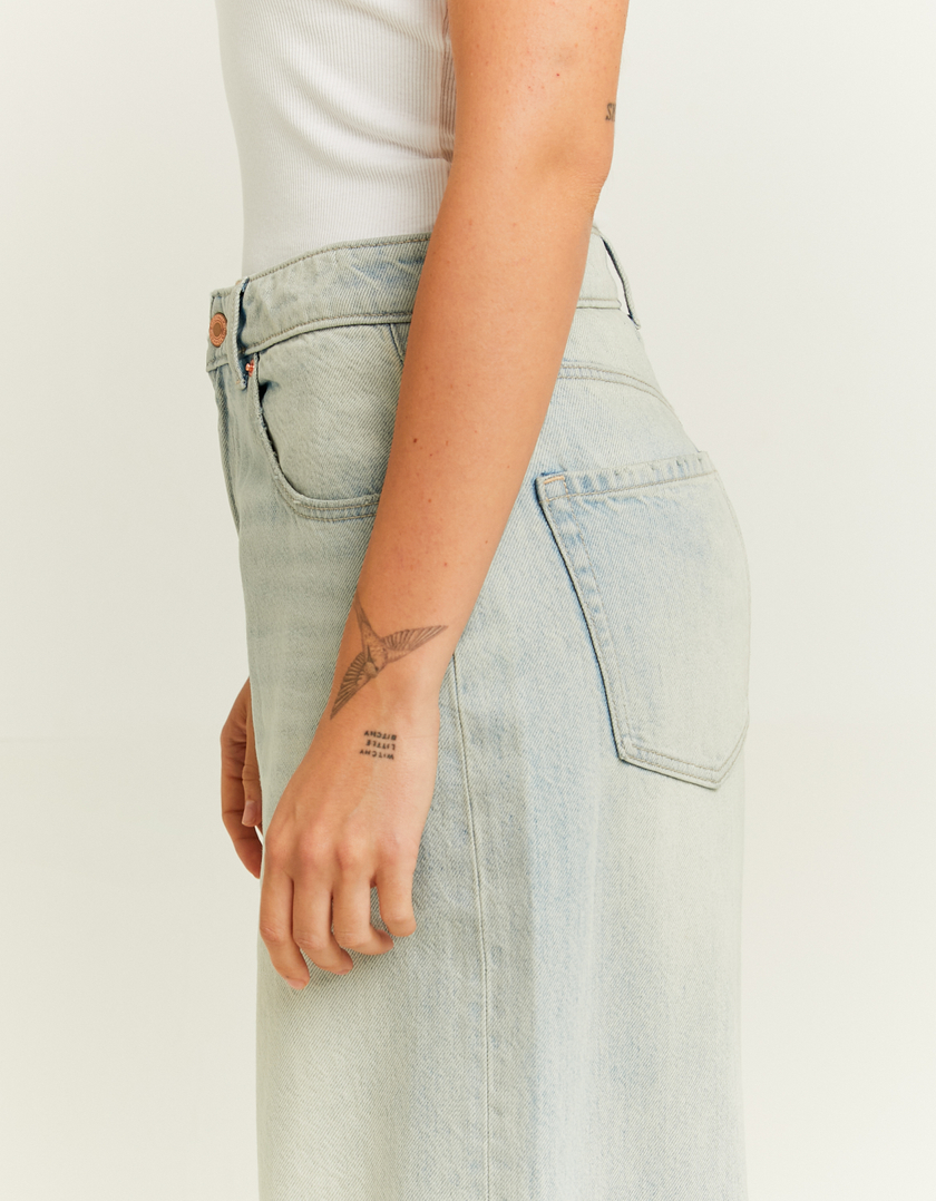 TALLY WEiJL, Jeans Palazzo a Vita Media con Strappi for Women