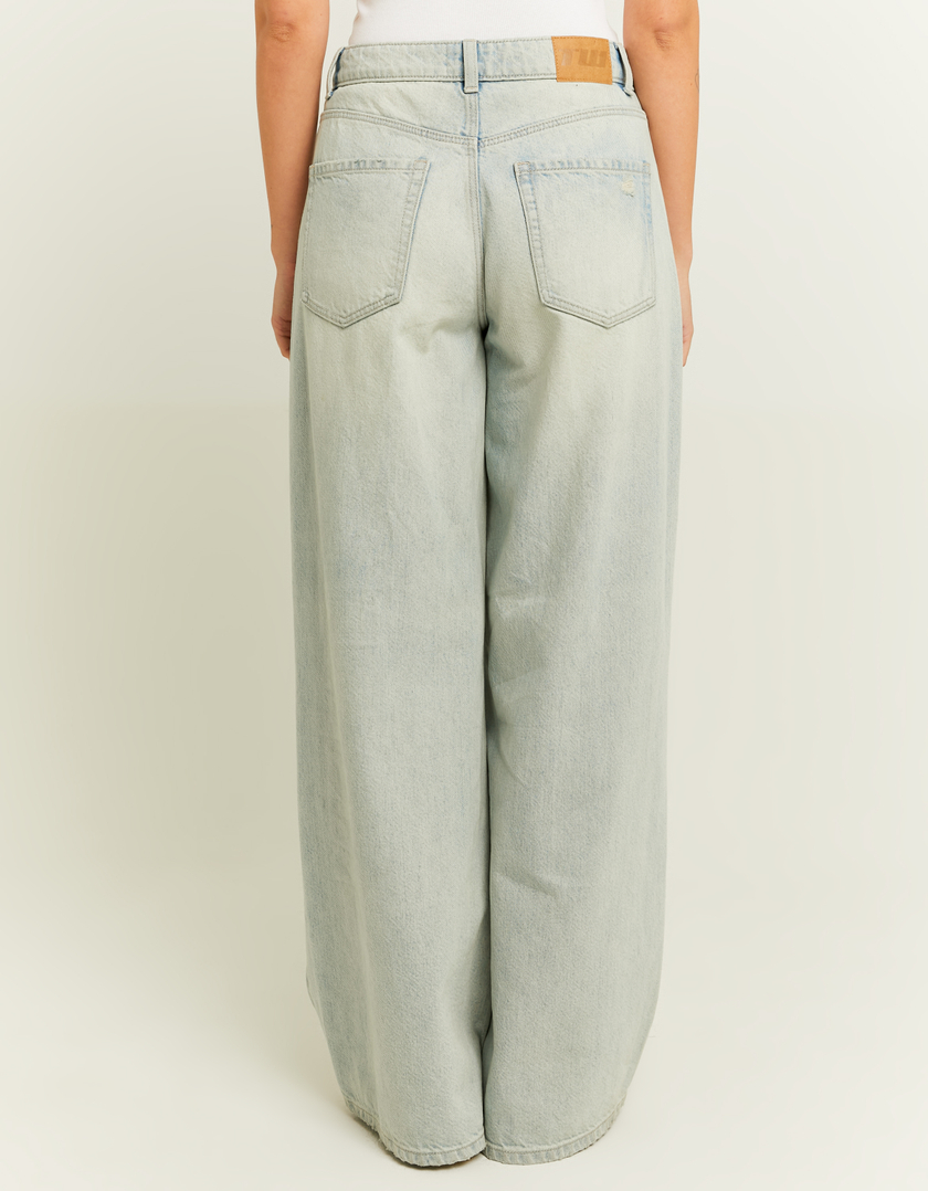 TALLY WEiJL, Mid Waist Palazzo Destroyed Jeans for Women