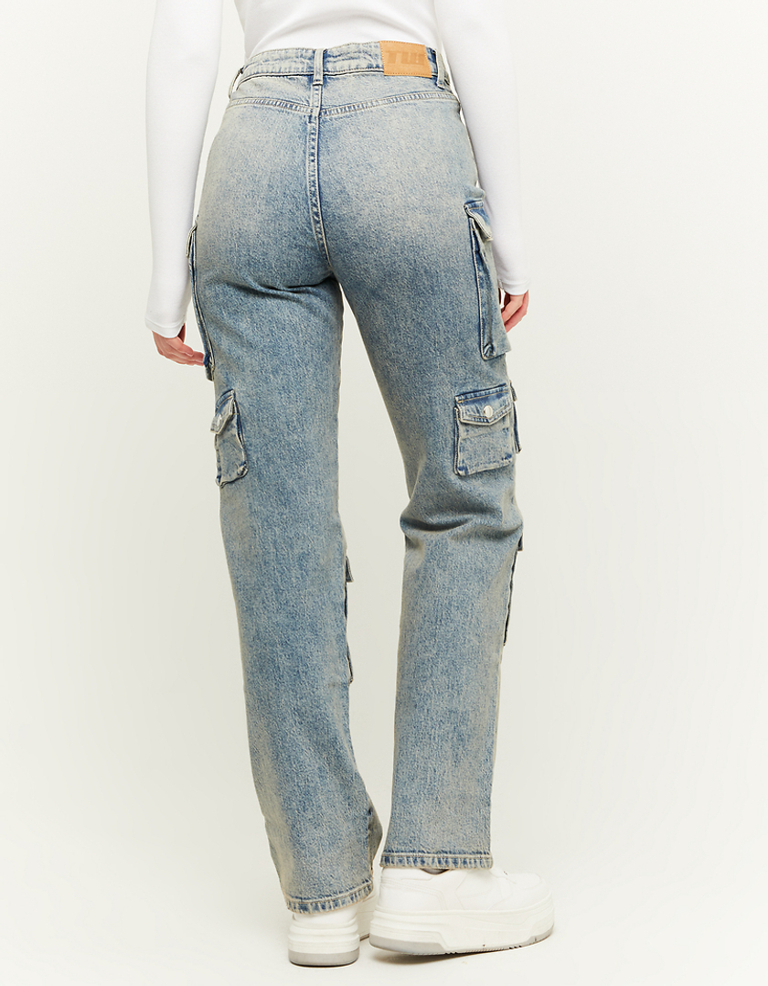 TALLY WEiJL, Mid Waist Multipocket Cargo Jeans for Women