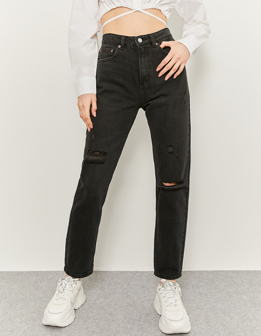 TALLY WEiJL, Mom Jeans Strappati a Vita Alta for Women