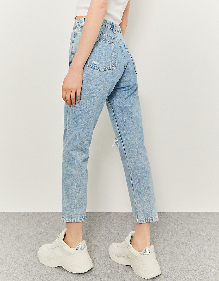 TALLY WEiJL, High Waist Ripped Mom Jeans for Women