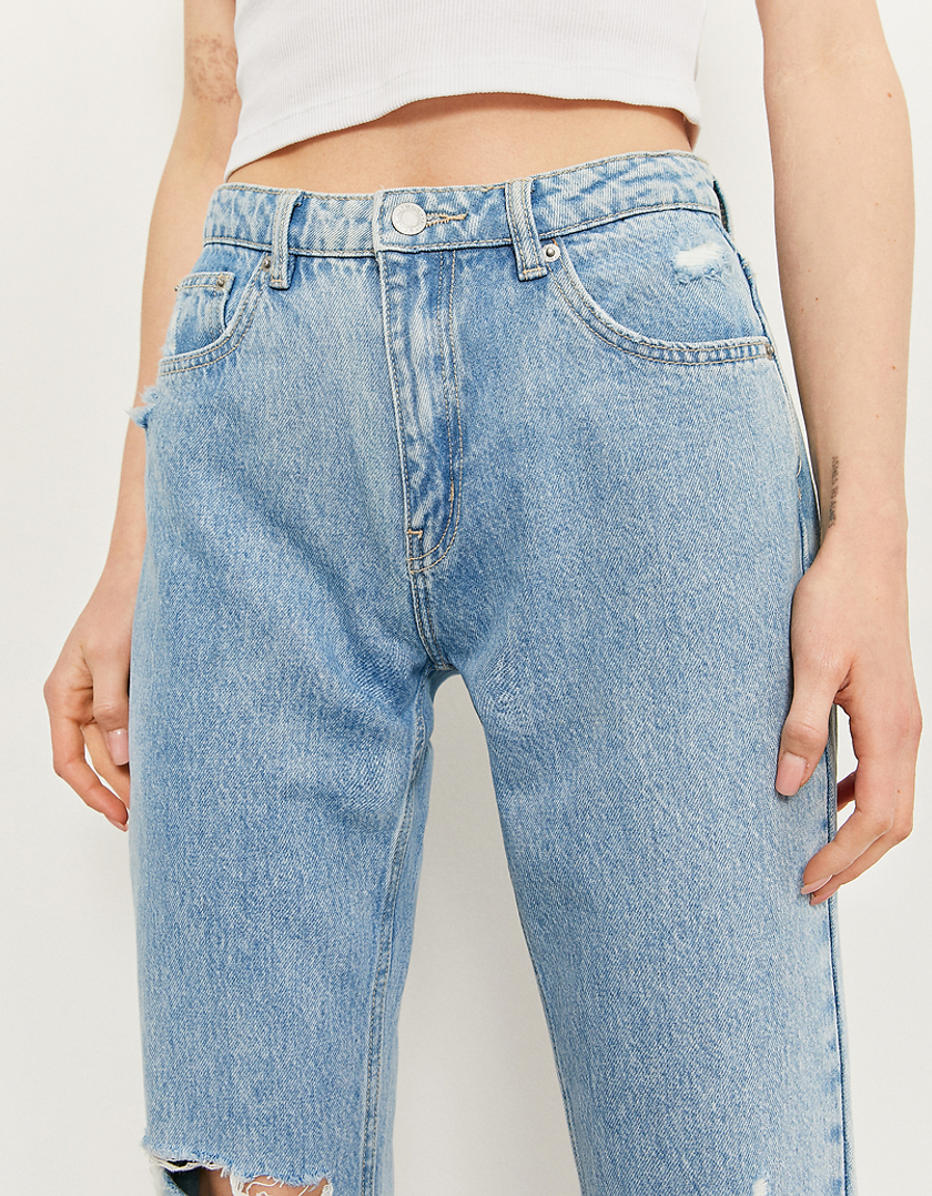 TALLY WEiJL, High Waist Ripped Mom Jeans for Women