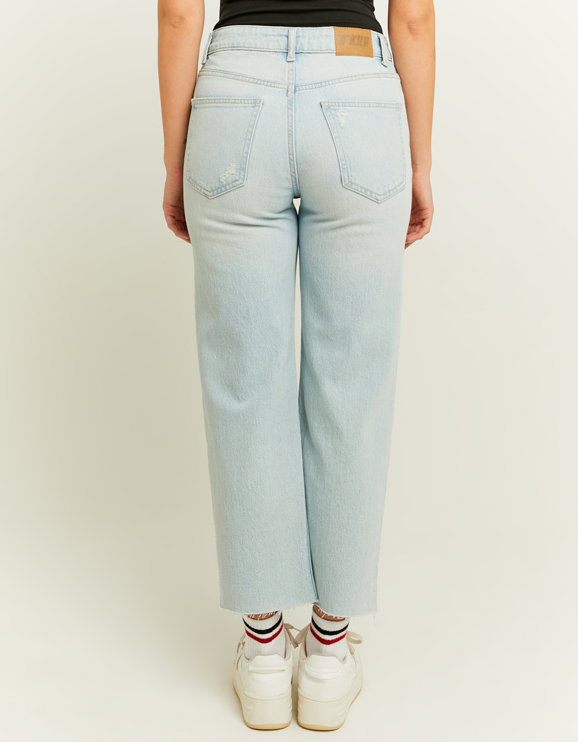 TALLY WEiJL, Light Wash Straight Cropped Jeans for Women