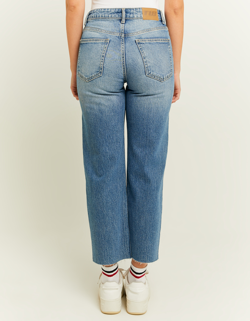 TALLY WEiJL, Vintage Wash Straight Cropped Jeans for Women