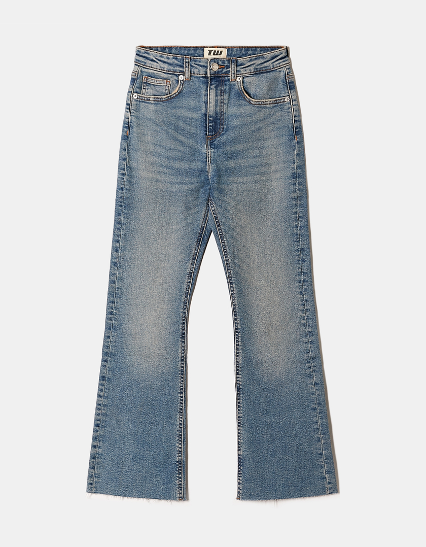 TALLY WEiJL, Jeans Cropped Flare a Vita Alta for Women