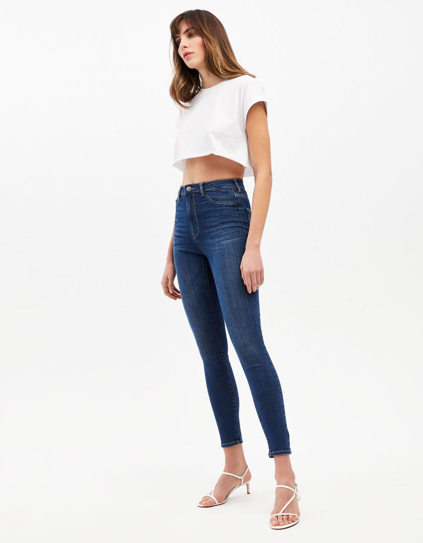 TALLY WEiJL, Jeans Skinny a Vita Alta Blu for Women