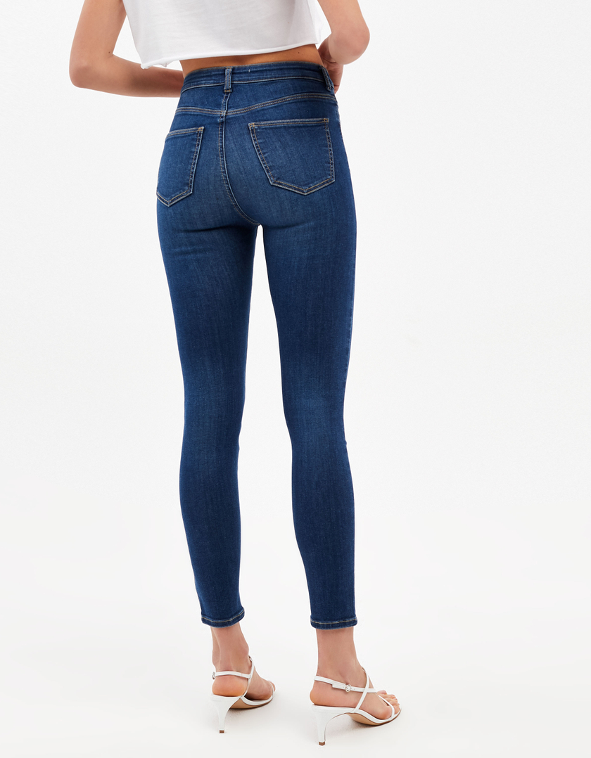 TALLY WEiJL, Jeans Skinny a Vita Alta Blu for Women