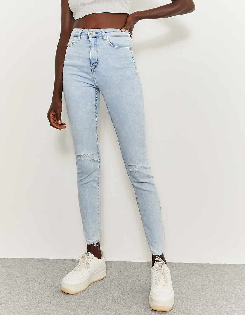 TALLY WEiJL, Jeans Skinny Strappati a Vita Alta for Women