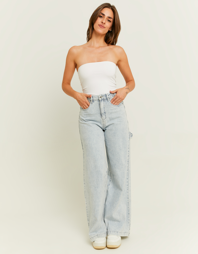 TALLY WEiJL, Gestreifte Jeans mit weitem Bein for Women