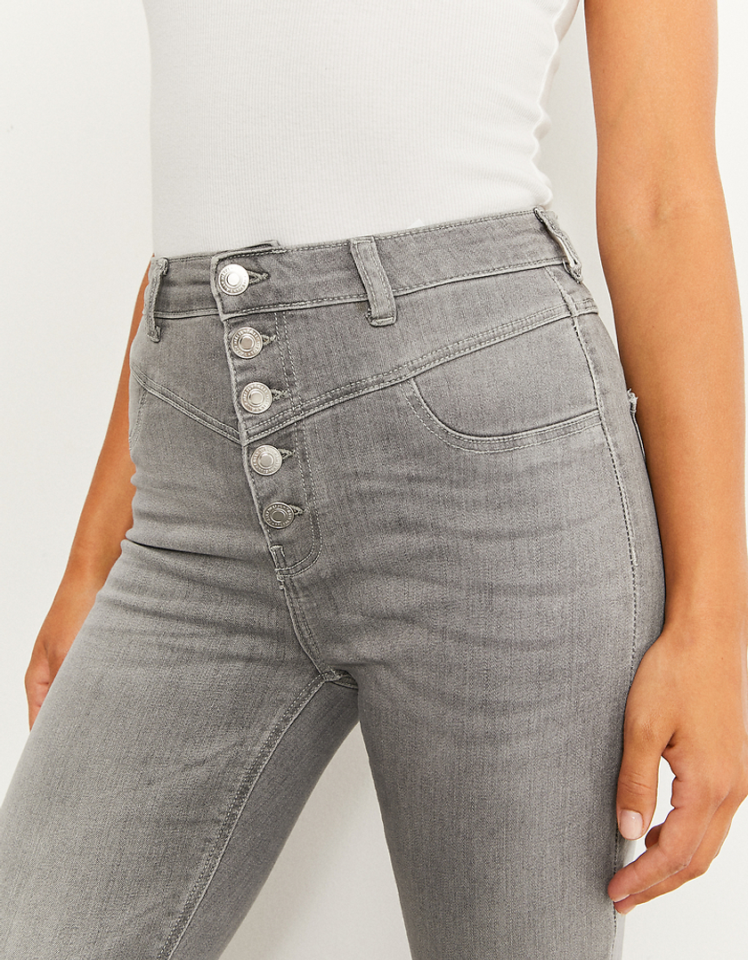 TALLY WEiJL, Jean Skinny Taille Basse Gris for Women