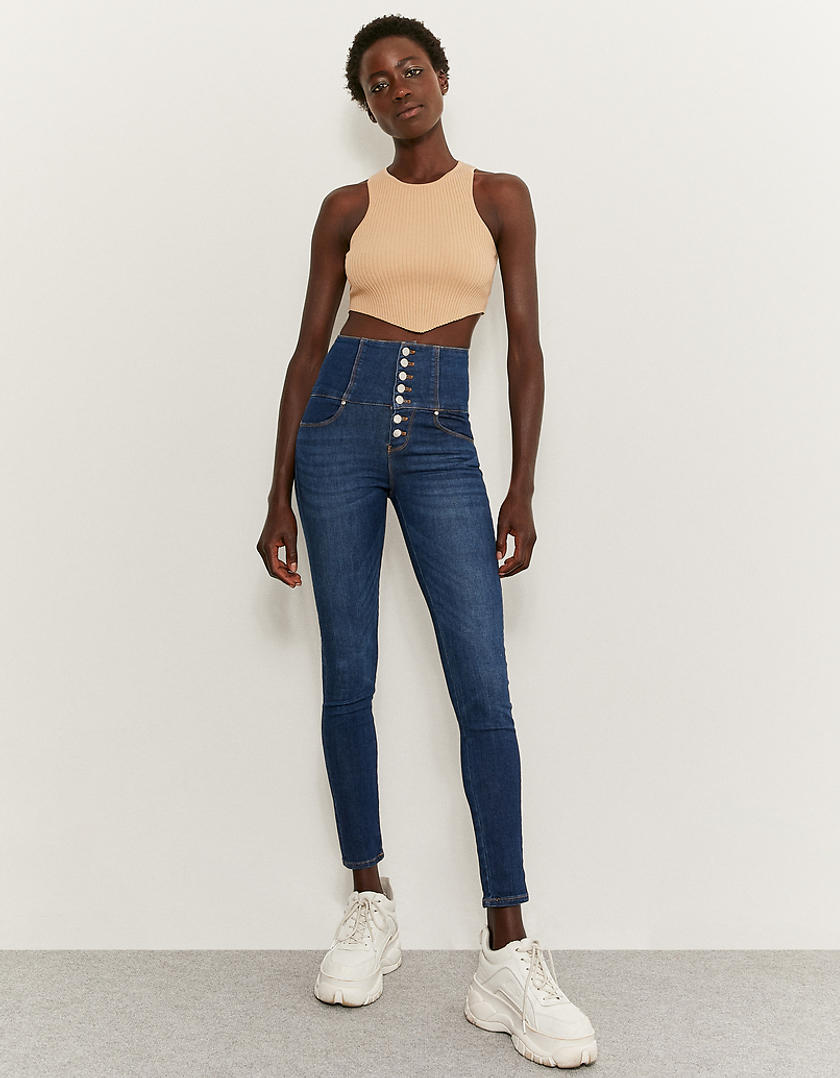 TALLY WEiJL, Jean Skinny Taille Haute Bleu for Women