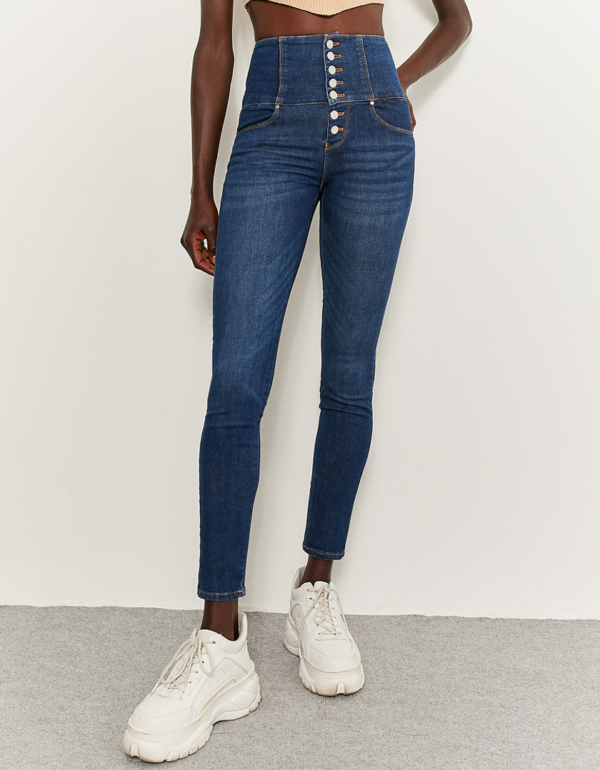 TALLY WEiJL, Jean Skinny Taille Haute Bleu for Women