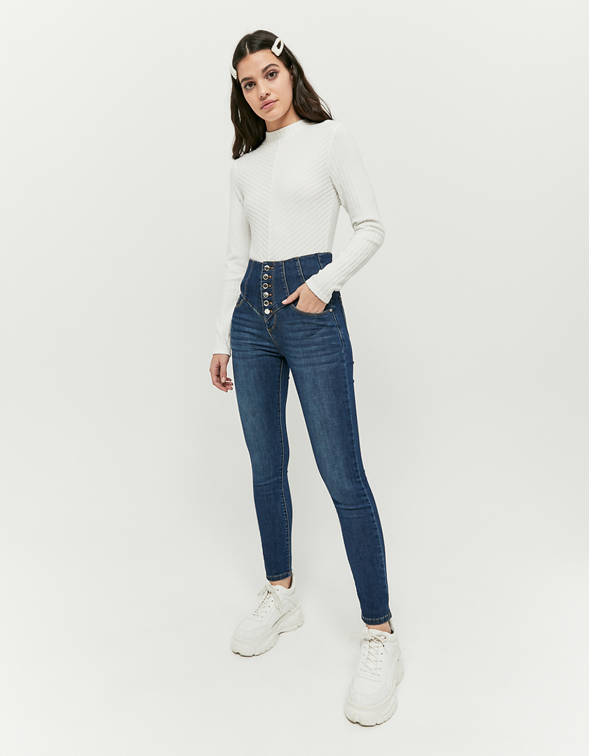 TALLY WEiJL, Jean Skinny Taille Haute Bleu for Women