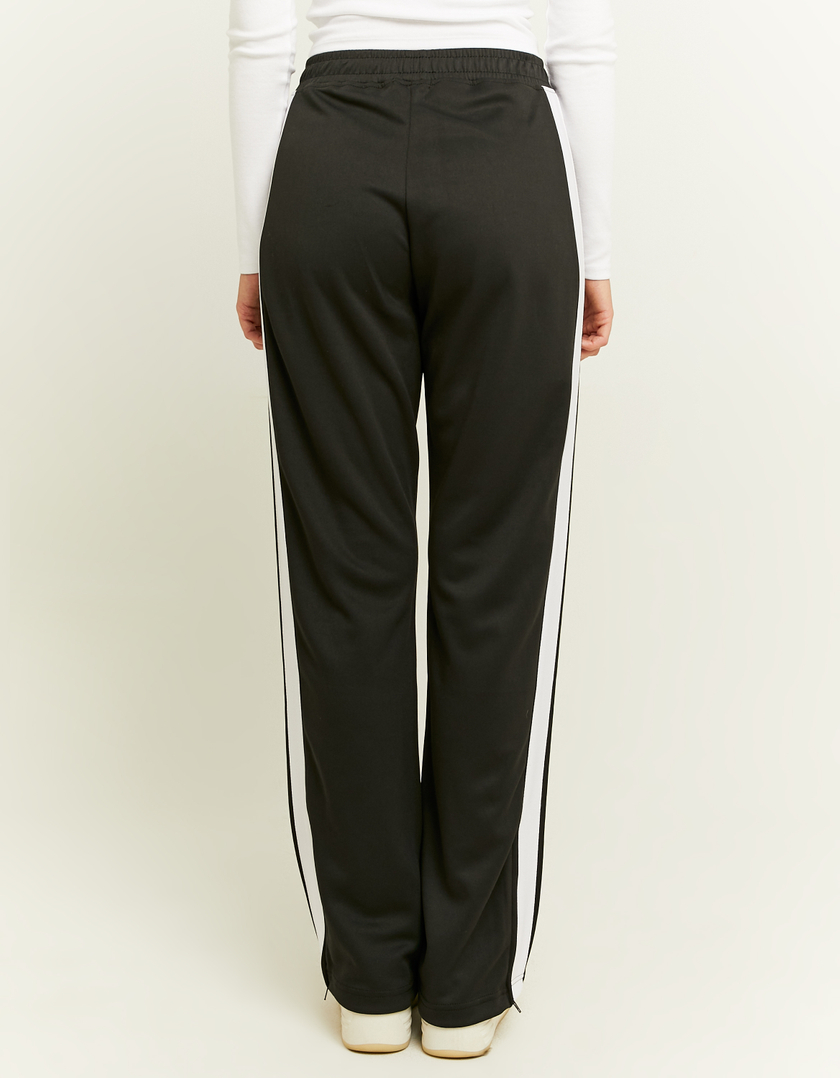 TALLY WEiJL, Black Straight Leg Sweatpants with Band Detail for Women