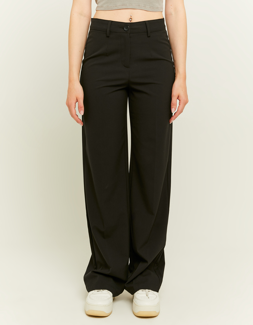 TALLY WEiJL, Black Straight Tailoring Trousers for Women