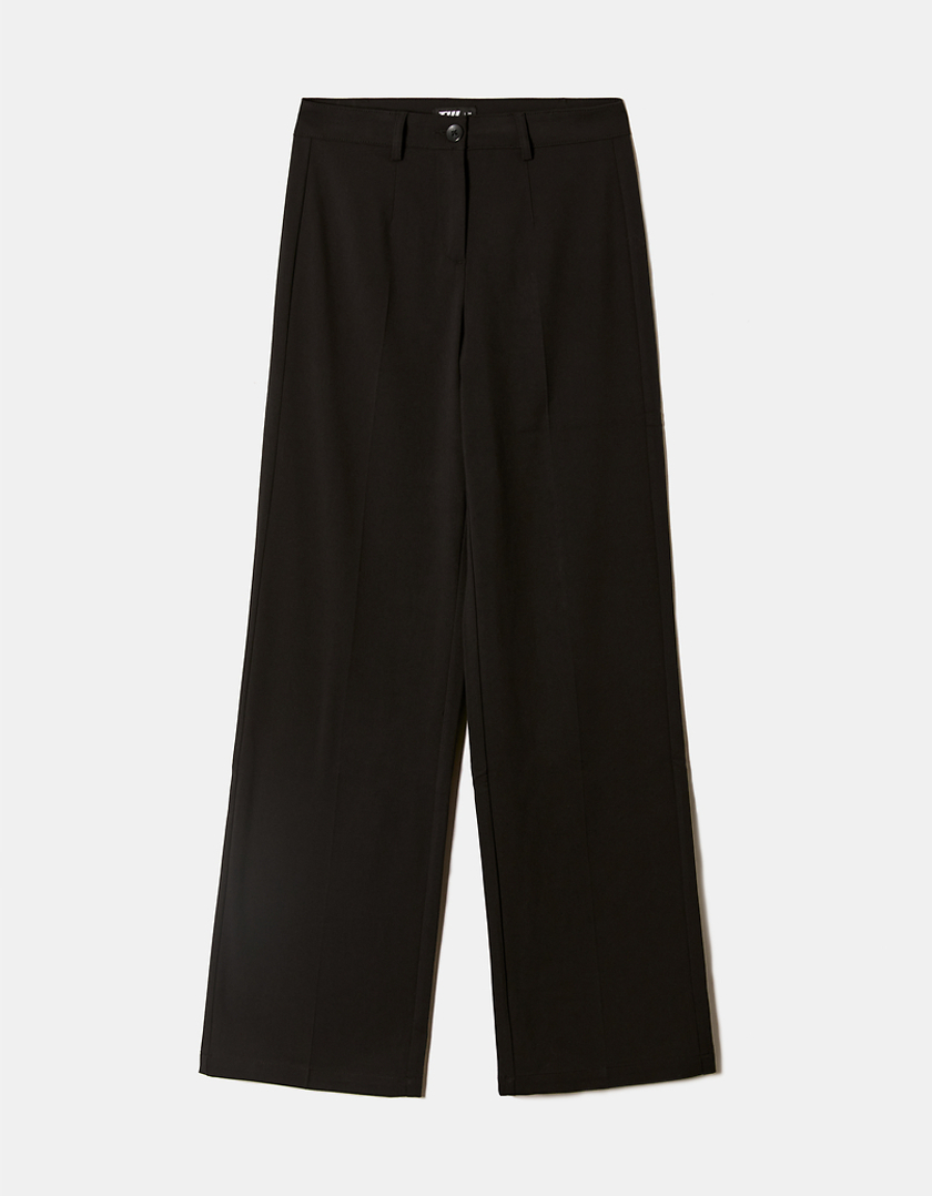 TALLY WEiJL, Black Straight Tailoring Trousers for Women