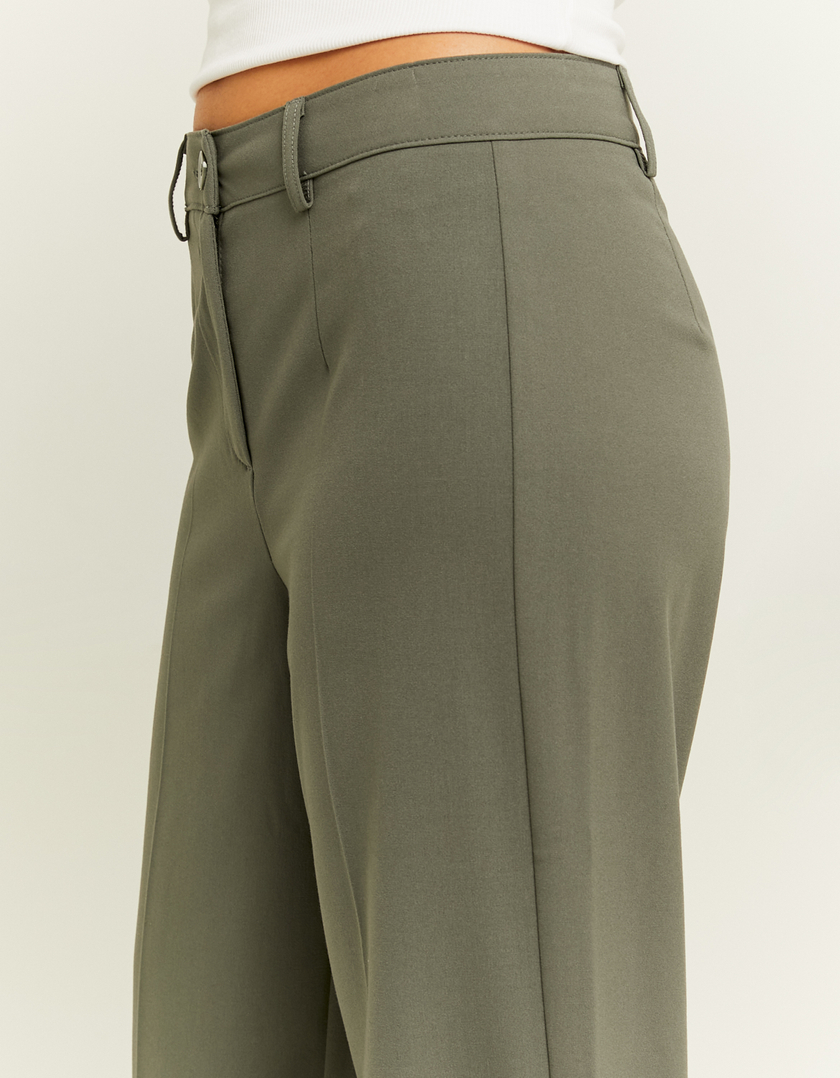 TALLY WEiJL, Grey Straight Tailoring Trousers for Women