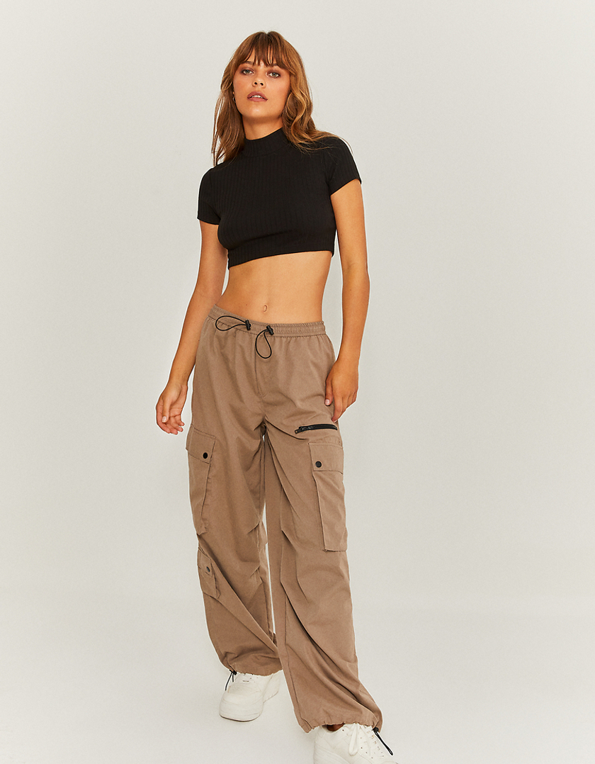 TALLY WEiJL, High Waist Cargo Parachute Trousers for Women