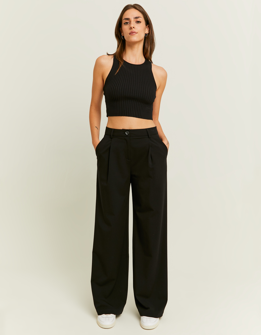 TALLY WEiJL, Pantaloni Wide Leg Neri for Women