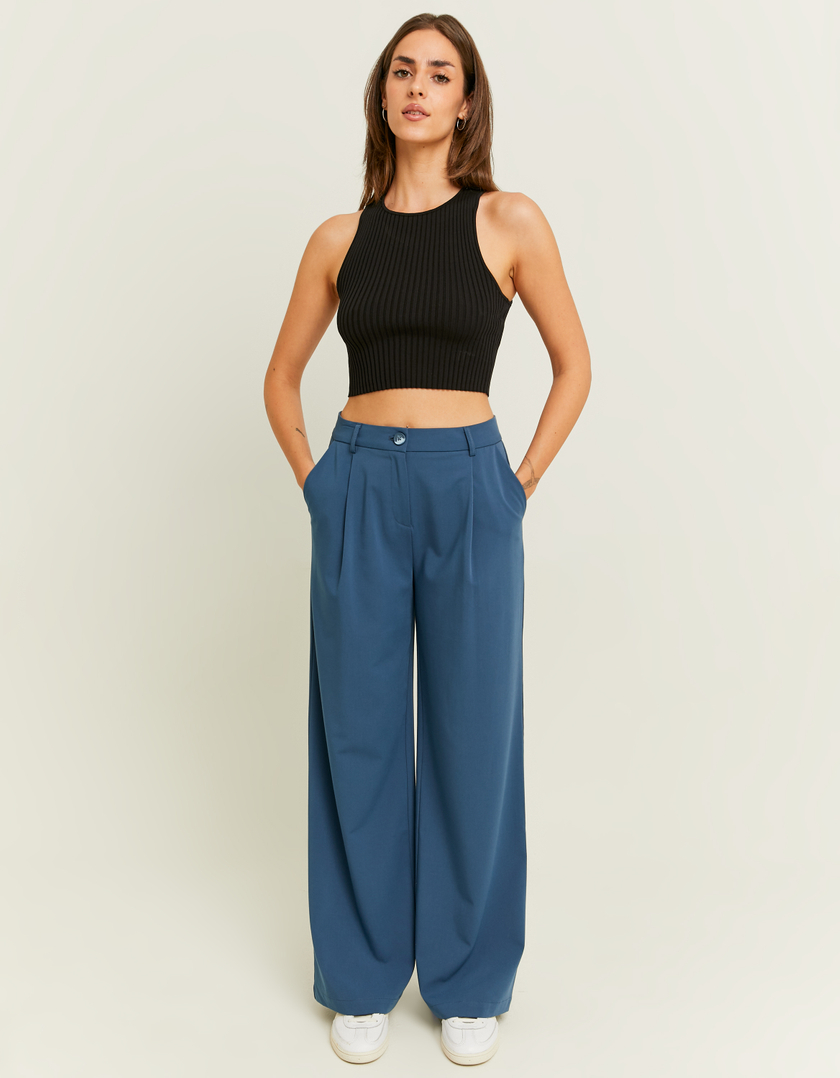 TALLY WEiJL, Blaue Hose mit weitem Bein for Women