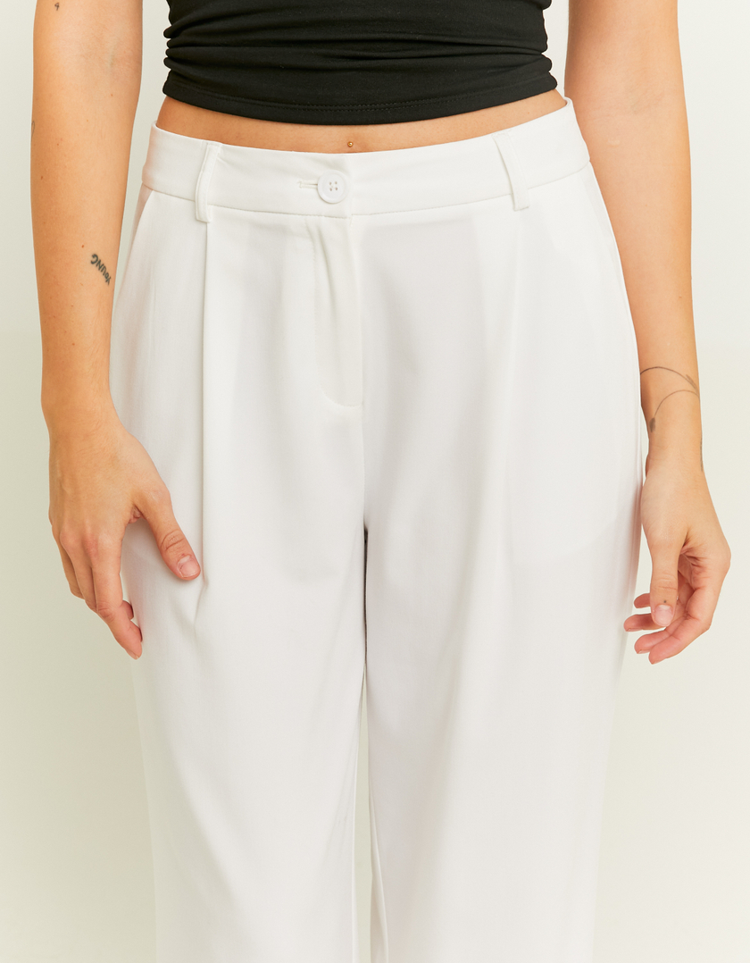 TALLY WEiJL, White Wide Leg Trousers for Women