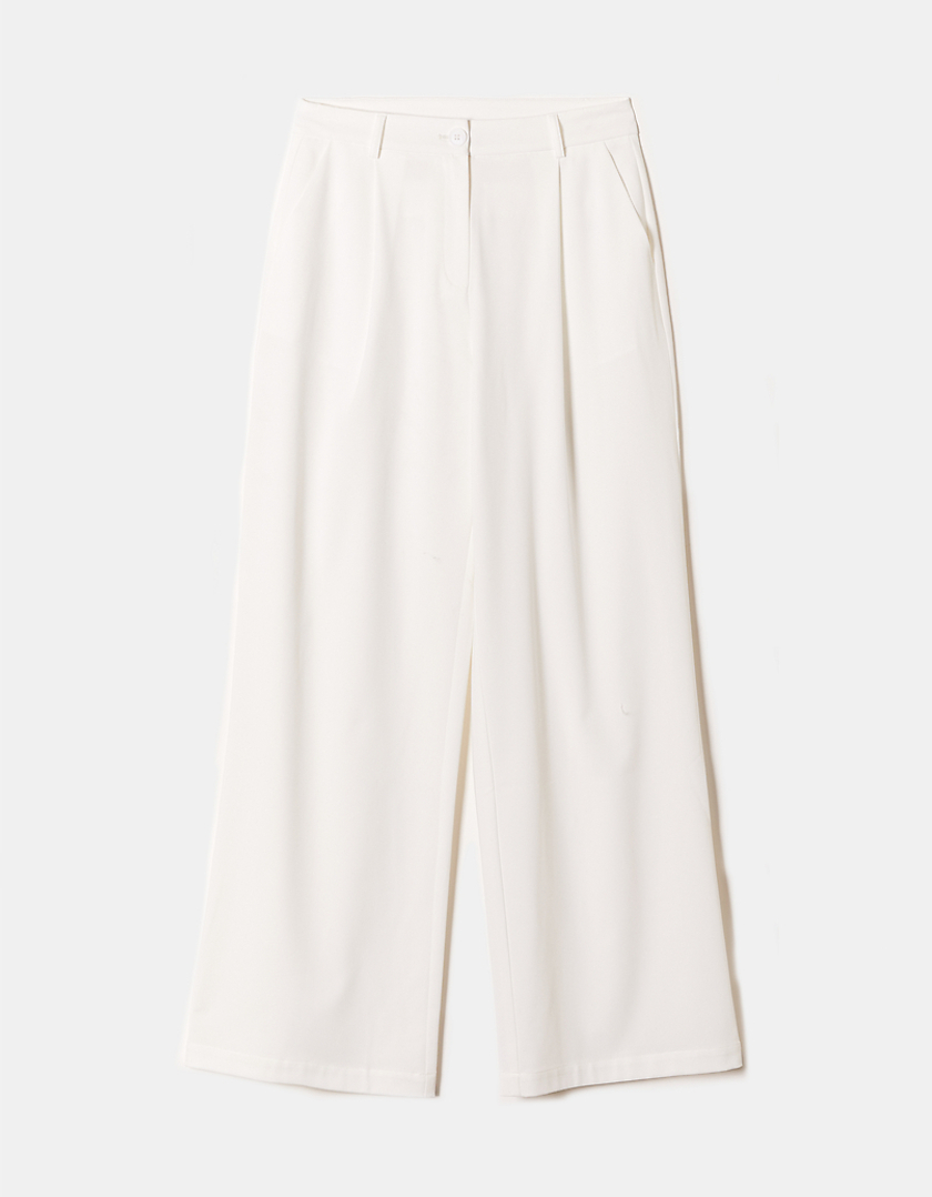 TALLY WEiJL, White Wide Leg Trousers for Women