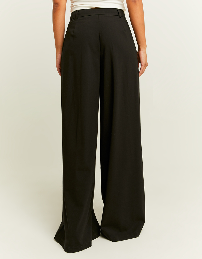 TALLY WEiJL, Pantaloni Wide Leg Tailoring Neri for Women