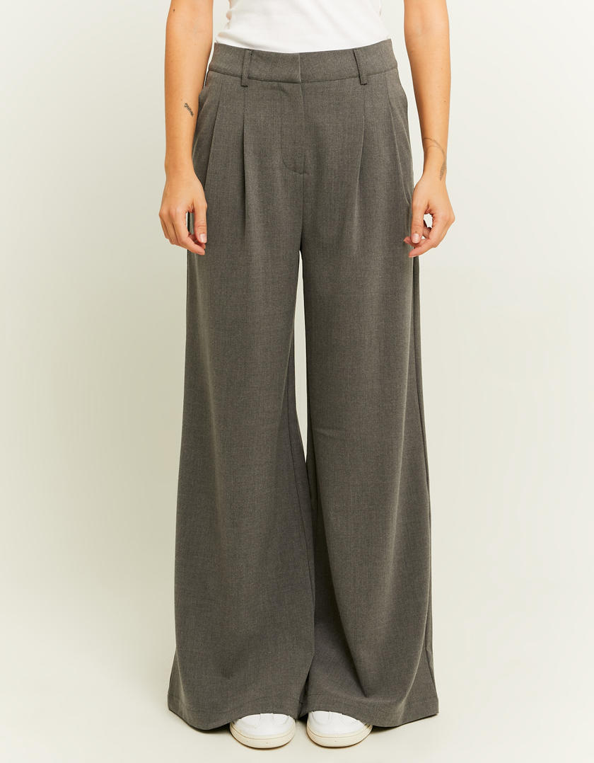 TALLY WEiJL, Grey Wide Leg Trousers for Women