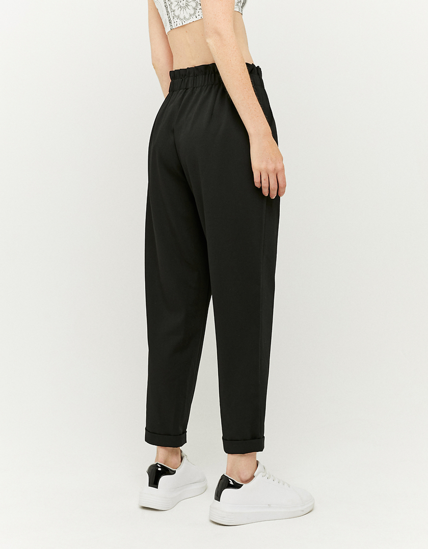 Buy FabAlley Department42 Crepe Regular Black Striped Paper Bag High Waist  Trousers (BOT00661 XS) at Amazon.in