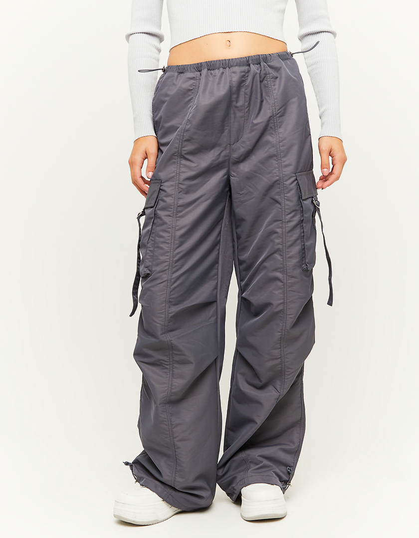 TALLY WEiJL, Grey Cargo Parachute Trousers for Women