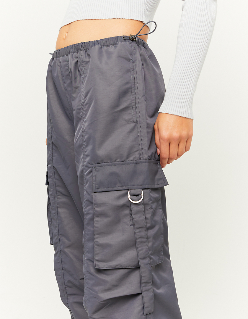 TALLY WEiJL, Grey Cargo Parachute Trousers for Women