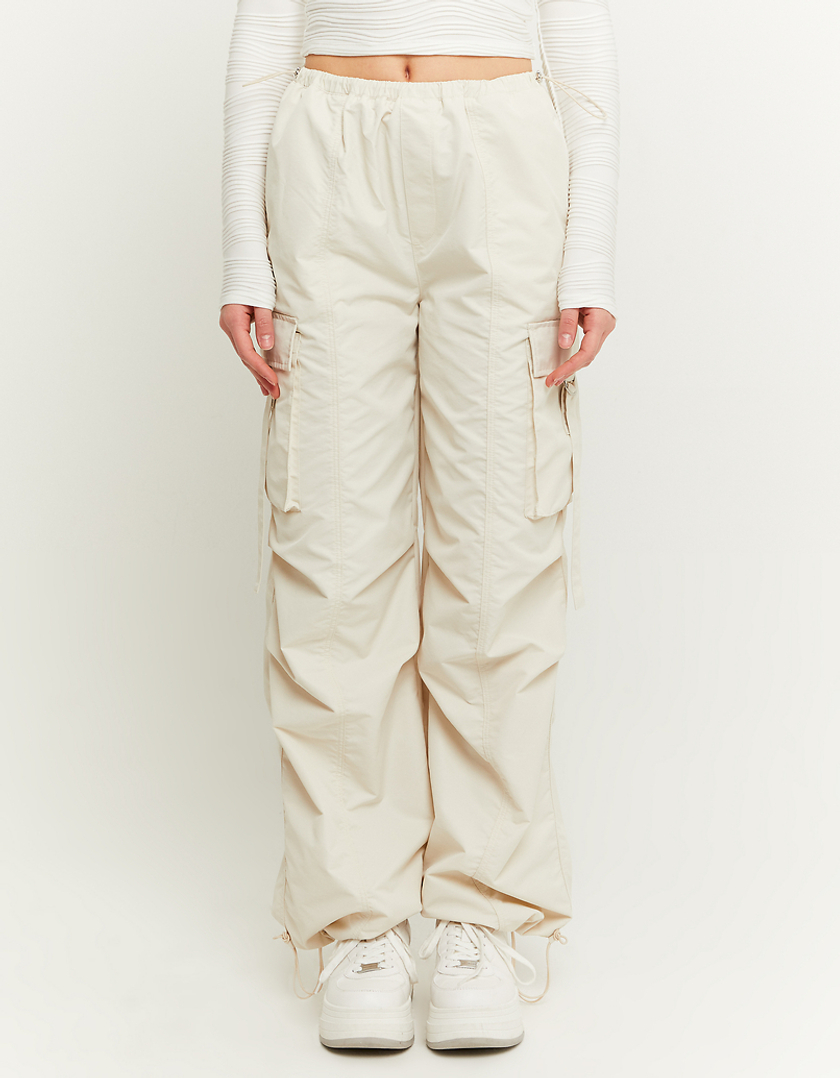 TALLY WEiJL, Beige Cargo Parachute Trousers for Women