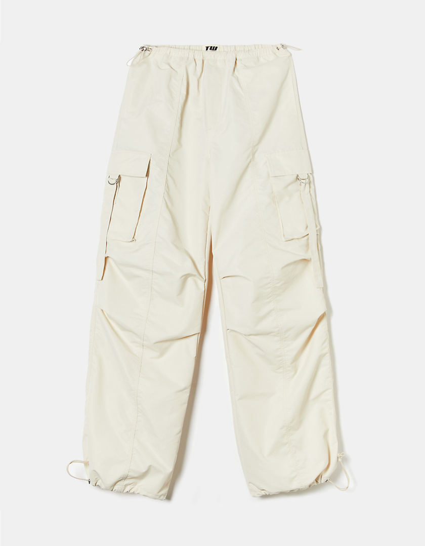 TALLY WEiJL, Beige Cargo Parachute Trousers for Women