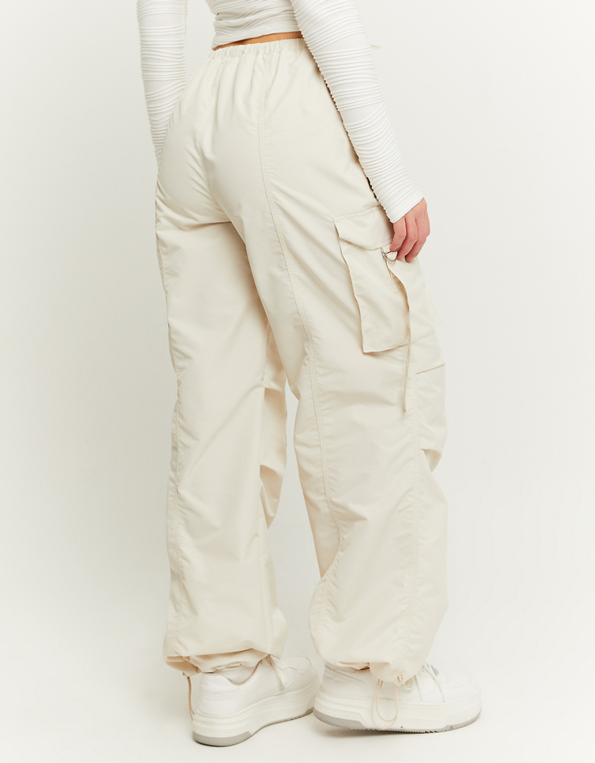 TALLY WEiJL, Beige Cargo Parachute Trousers for Women