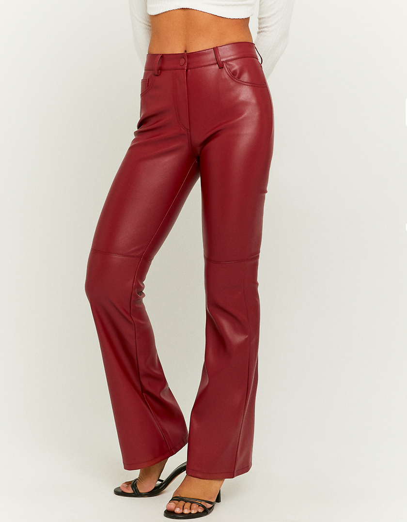 TALLY WEiJL, Pantalon Taille Haute Skinny Flare Rouge for Women