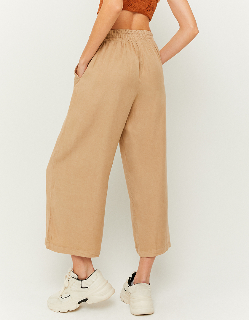 TALLY WEiJL, Beige Mid Waist Culotte Trousers for Women