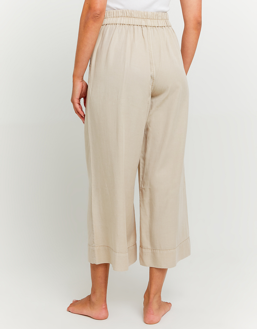 TALLY WEiJL, Beige Lightweight Trousers with Elastic Waist Band for Women