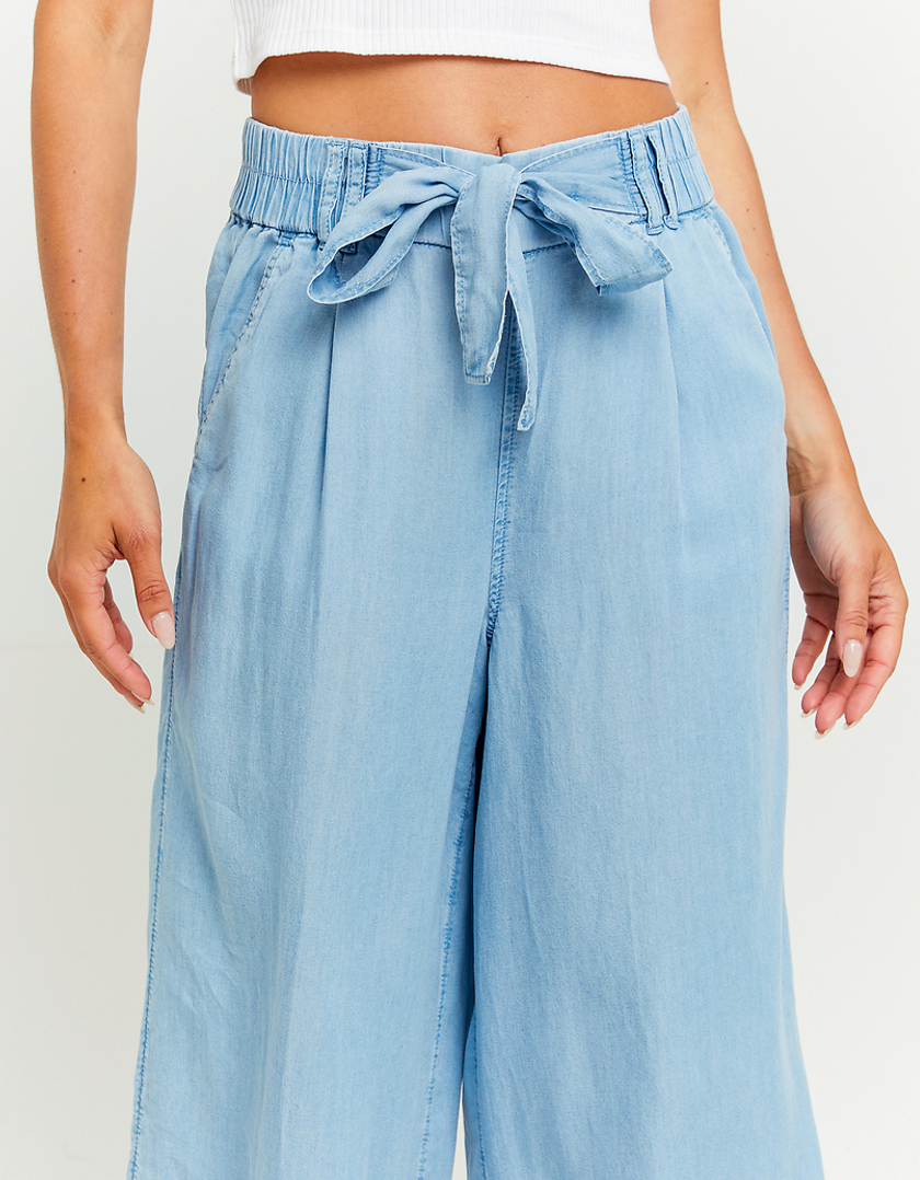 TALLY WEiJL, Pantalon Léger Bleu avec Taille Élastique for Women