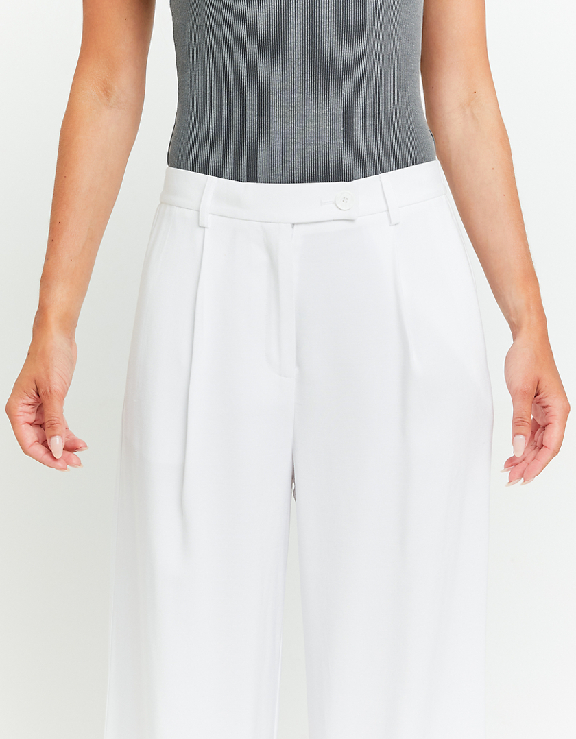 TALLY WEiJL, White High Waist Trousers for Women