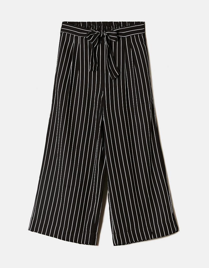 TALLY WEiJL, Striped Wide Leg Trousers with Elastic Waist for Women