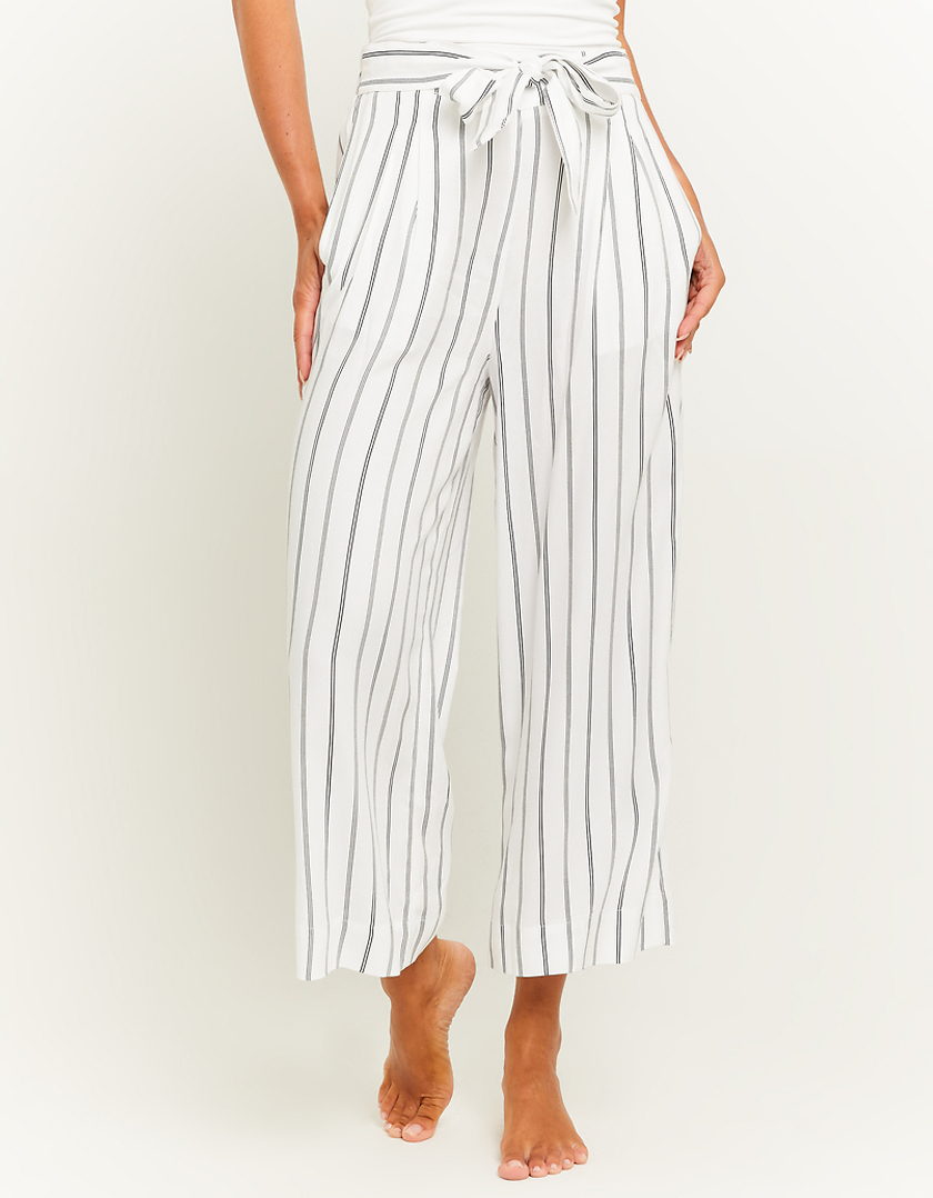 TALLY WEiJL, Pantalon Rayé  Wide Leg avec Taille Élastique for Women