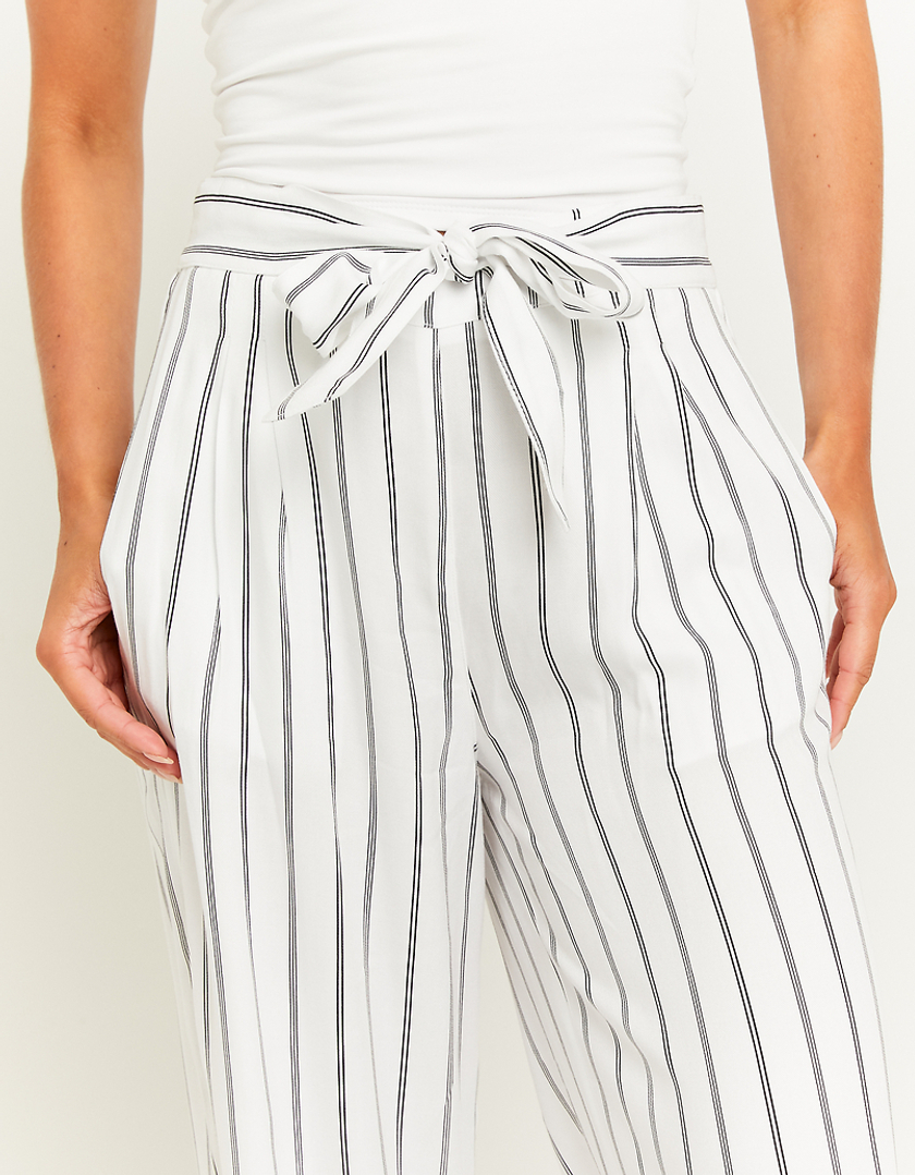 TALLY WEiJL, Striped Wide Leg Trousers with Elastic Waist for Women