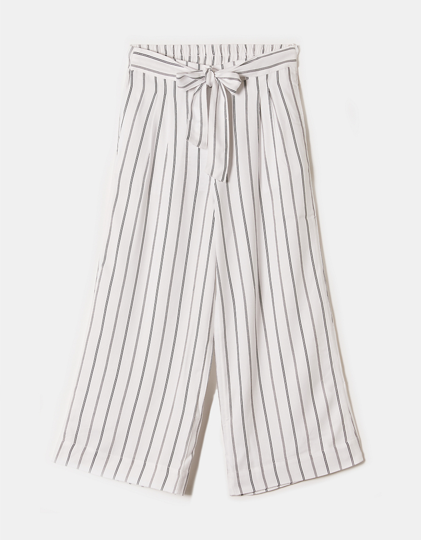 TALLY WEiJL, Striped Wide Leg Trousers with Elastic Waist for Women