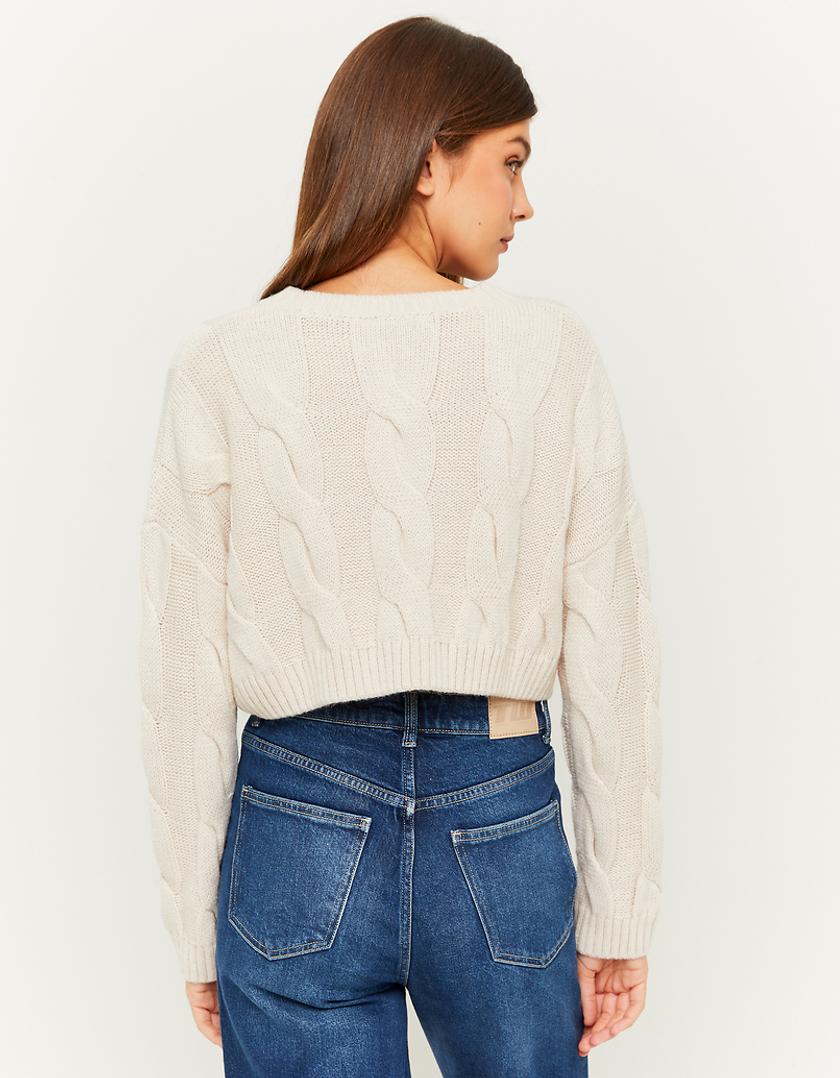 TALLY WEiJL, Beige Cable Knit Jumper for Women