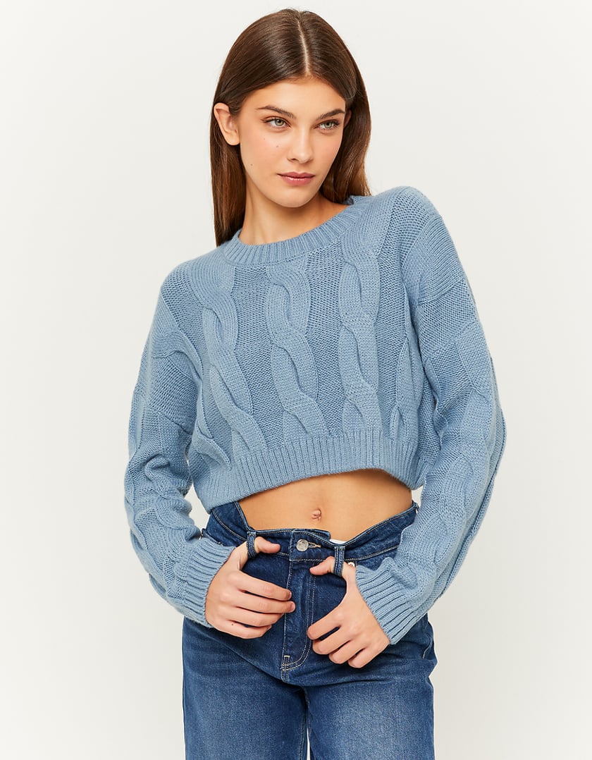 TALLY WEiJL, Blue Cable Knit Jumper for Women