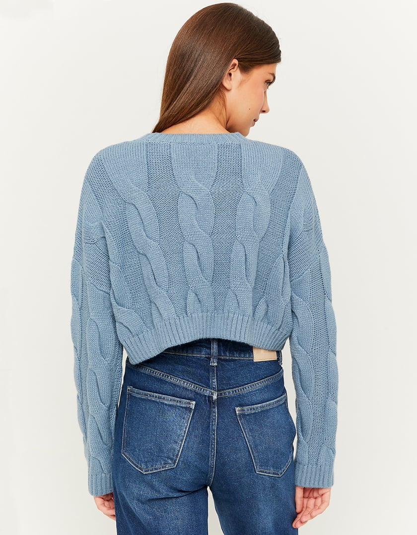 TALLY WEiJL, Blue Cable Knit Jumper for Women