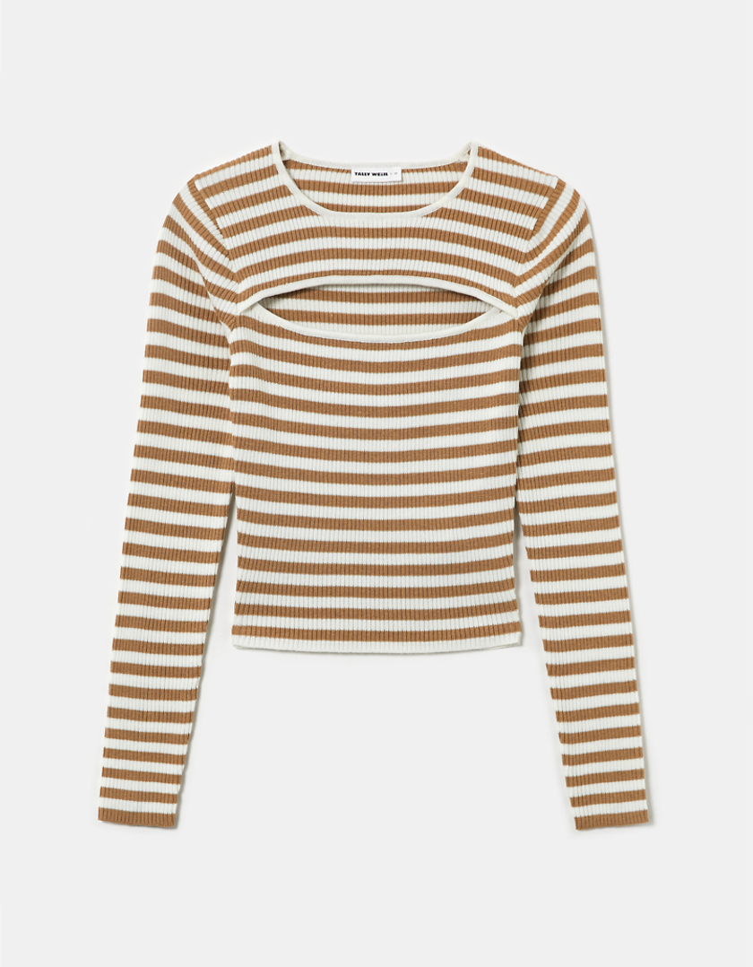 TALLY WEiJL, Striped Knit Top for Women